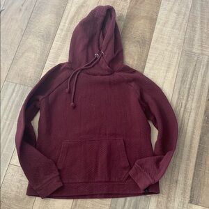 O'Neill Red Sweater with Hood and Ribbed Cuffs